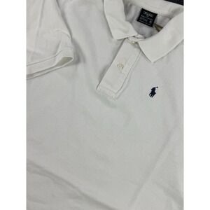 Vintage Polo Ralph Lauren Polo Shirt XL USA Made White Pony Logo Cotton